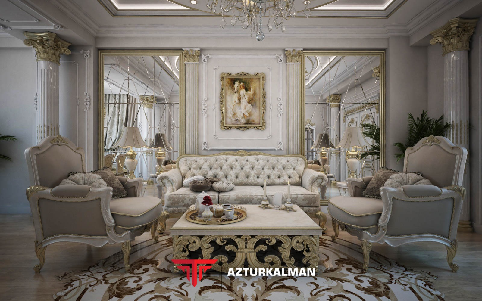 KLASSİK DİZAYN QONAQ OTAĞI